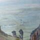 Large HST painting "Animated landscape" Dauphiné Creuse (?) signed P. Richard 1941