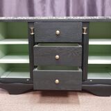 Old art deco chest of drawers restyled wagon green.