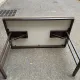 Mid-Century wooden and steel folding table brown 1970 120x70cm