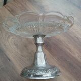 Compotier in molded glass and regulated foot
