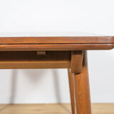 Table à manger en chêne extensible danois du milieu du siècle, années 1960