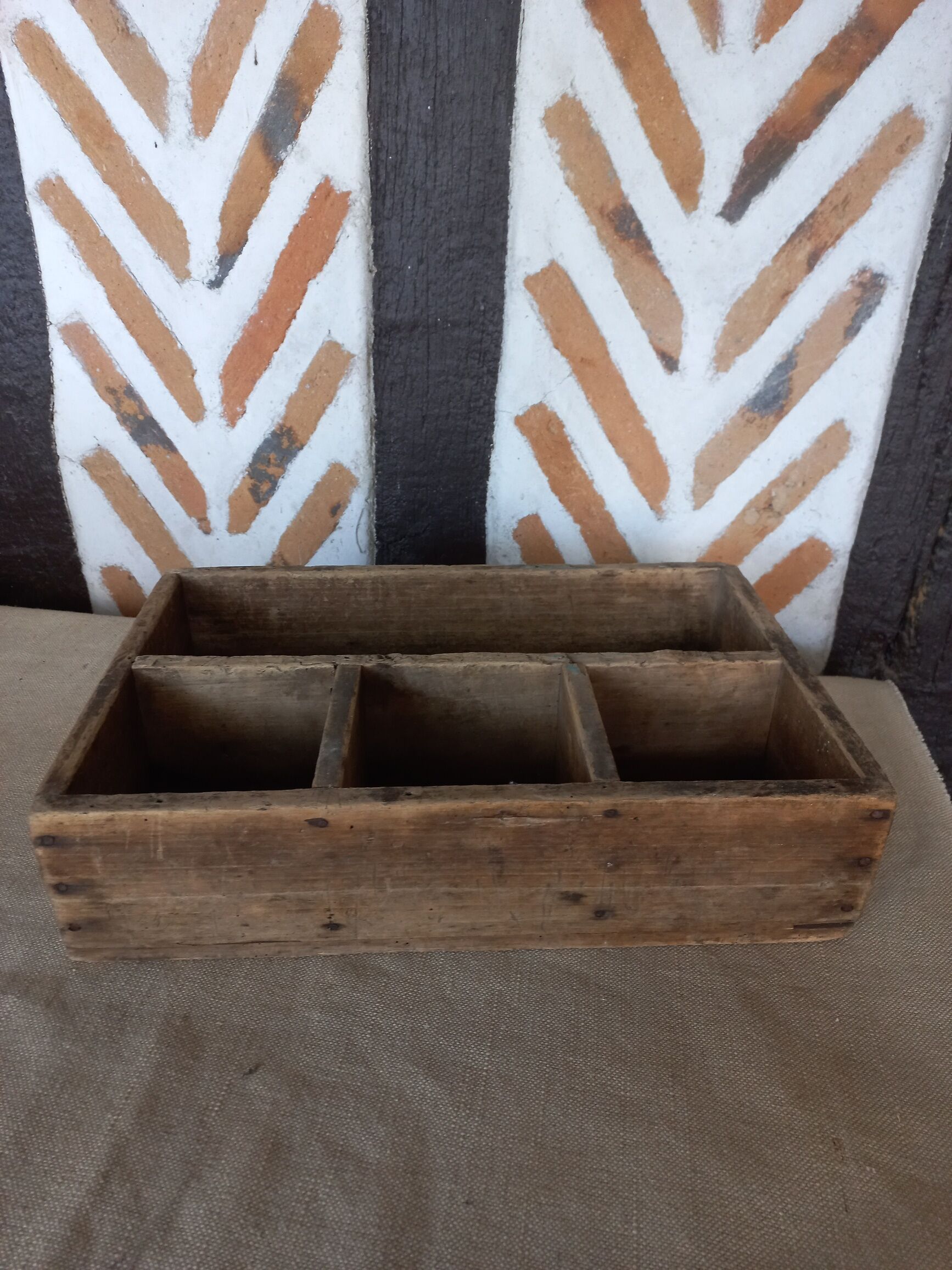 Old wooden tool box