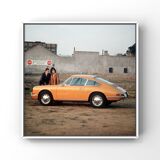 Tirage d'art Porsche 912 orange, 1967