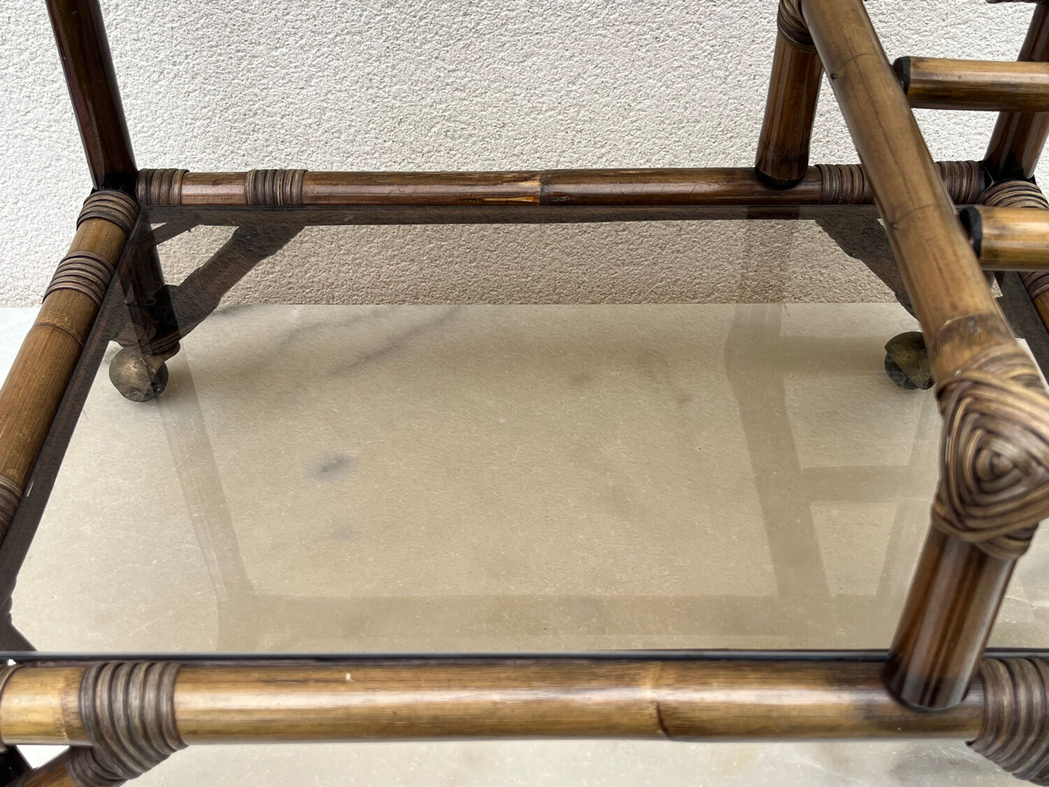 Bamboo bar trolley from the 70s