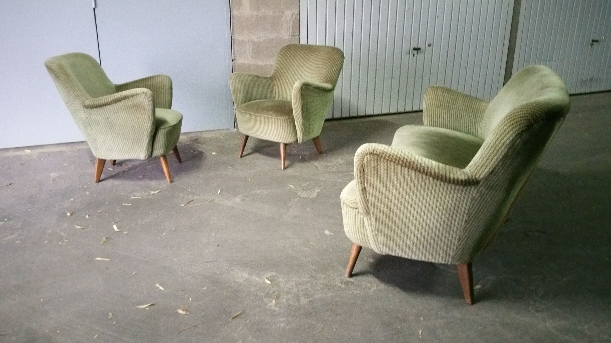 Chair years 50-60 Organic Green vintage