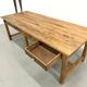 Table de Ferme "Meuble de Métier" en Pin – 8 Tiroirs (L221 cm)