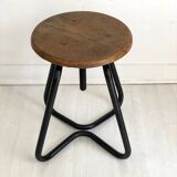 Height-adjustable industrial stool