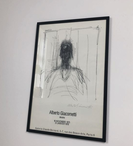 Lithograph offset of a drawing, Alberto Giacometti 1975