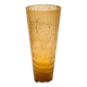 Large conical vase in opaque and wavy glass 20th century