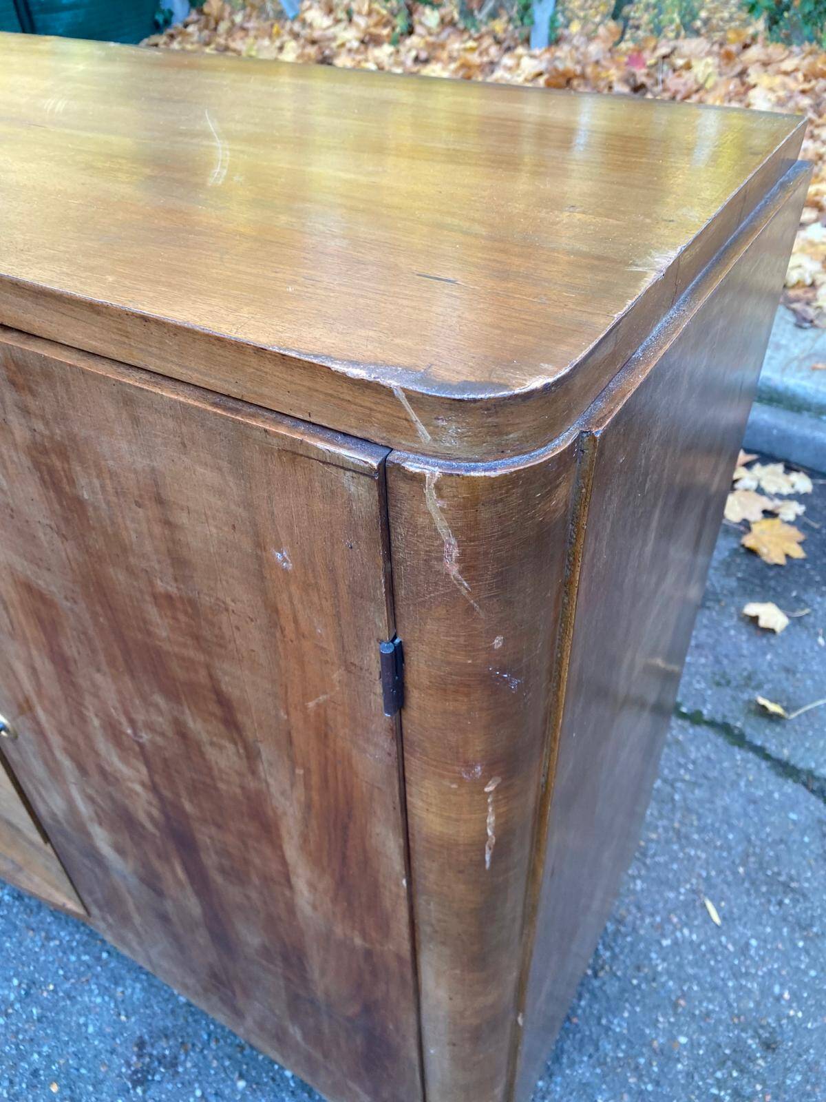 Louise Art Deco Buffet in Walnut Wood, 1950, 140cm