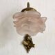 Flower and dragonfly wall lamp in art nouveau style brass