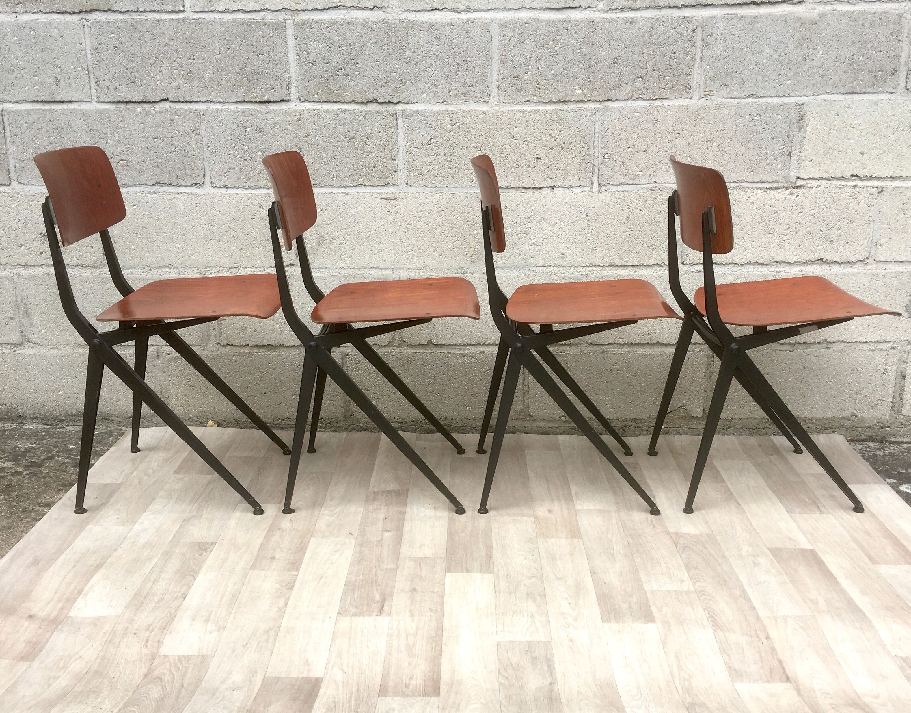 Set of 4 design chairs 60s Marko Spintoel by Kooistra