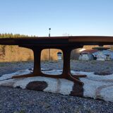 Set oval table Baumann Gondola 6 chairs years 70