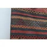 Tapis Kilim en laine et coton turc fait main vintage des années 1970 101x382