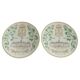 Swedish Grace Plates with Ulriksdal Palace in Yellow and Green by Gefle 1951
