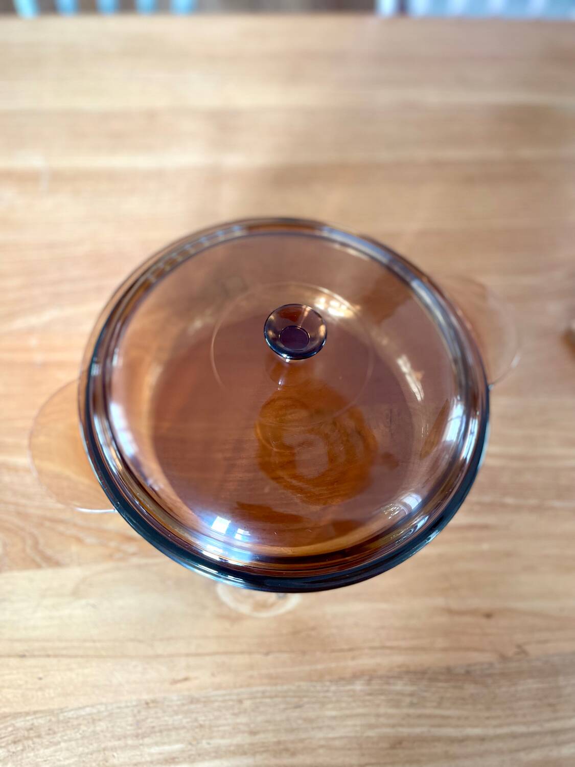 Vintage smoked glass casserole dish Corning France