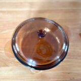 Vintage smoked glass casserole dish Corning France