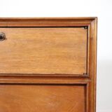 Curved Directors desk in walnut, Italy 1940s