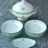 Ancien Service Vaisselle Porcelaine De Paris/monogramme R
