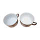 Pair of art deco lunch cups