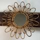 1950s rattan sun mirror France
