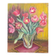 Oil painting on canvas bouquet signed A Parisis