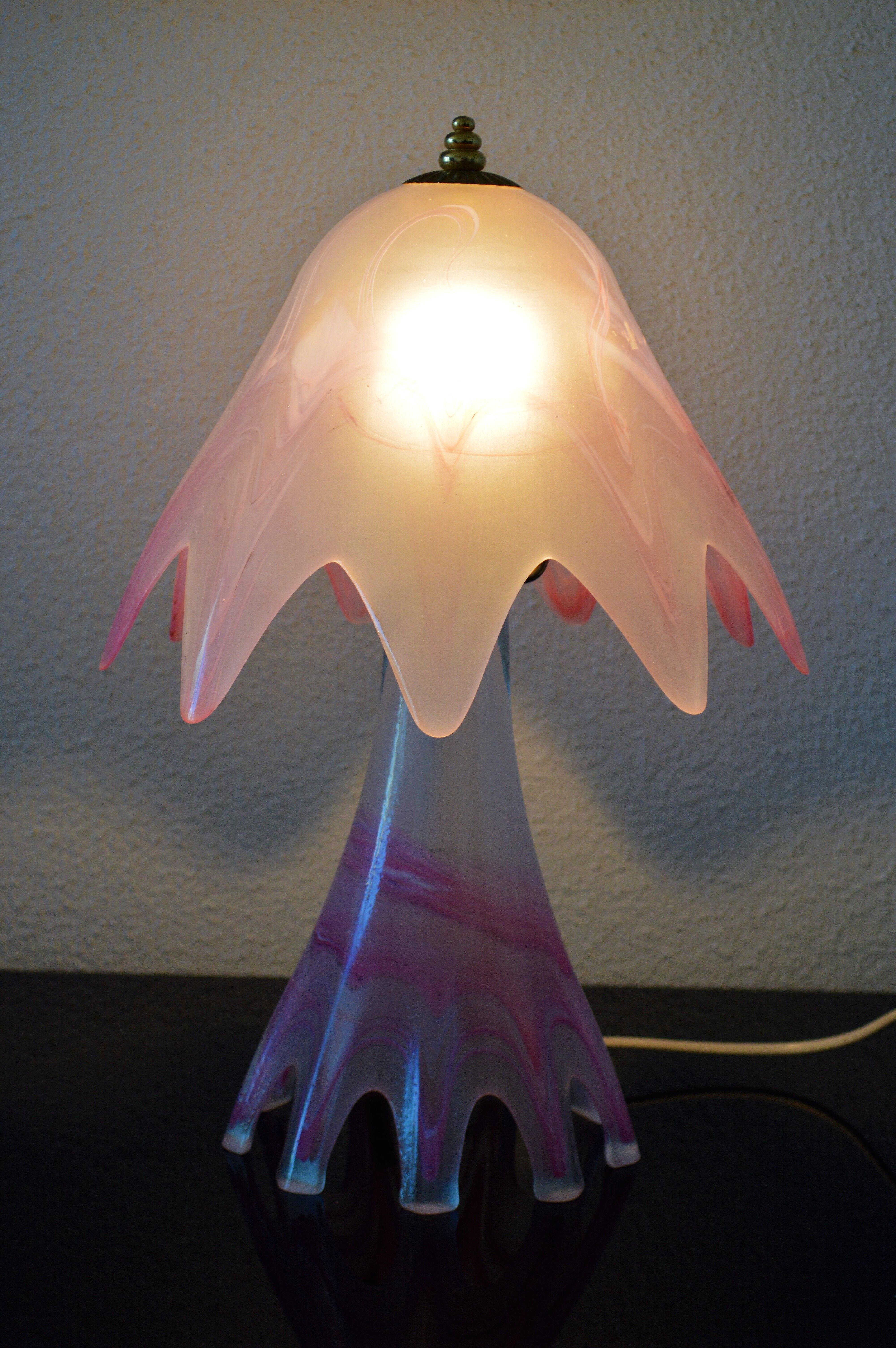 Lamp of the 70s in design glass