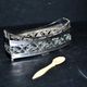 Empire salt shaker in silver metal ALPACA Saleron Napoléon III shuttle laurel frieze