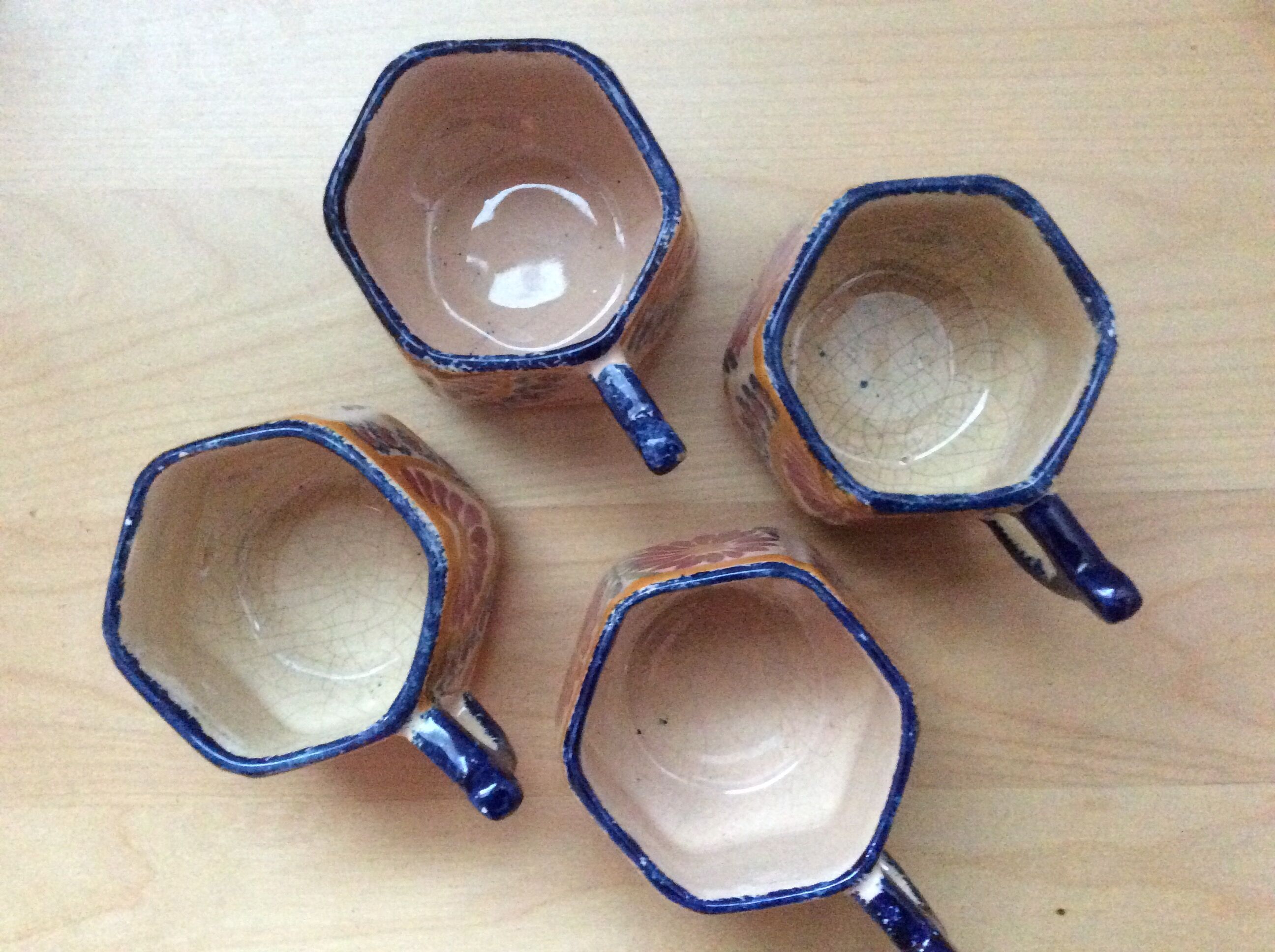 Set of 4 Henriot Quimper cups