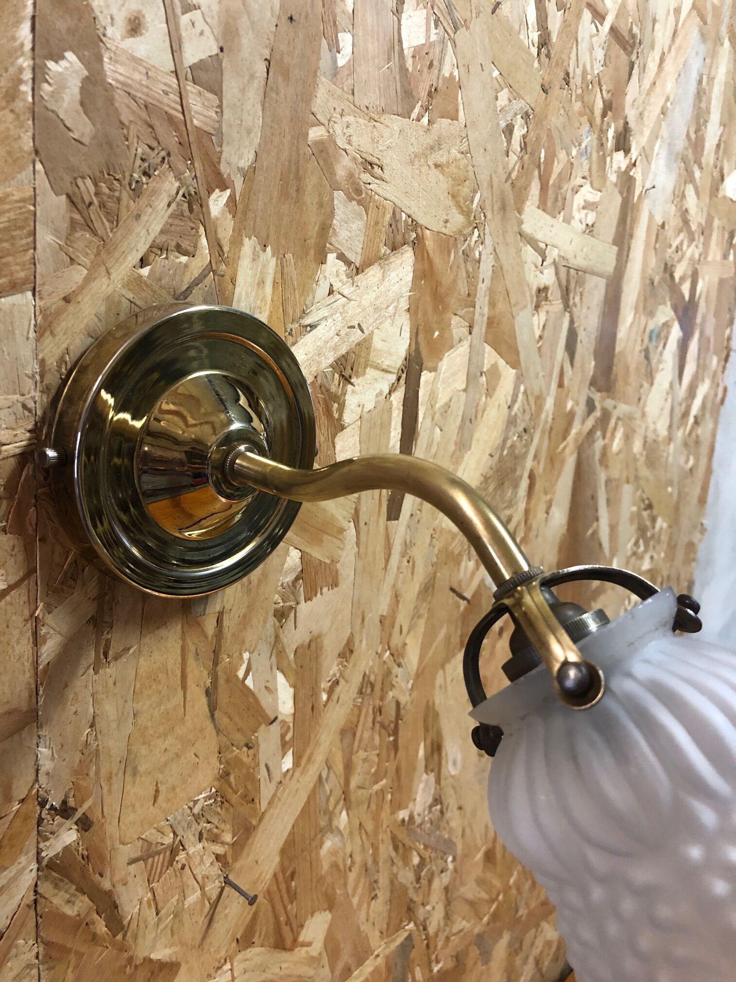 Tulip wall lamp sandblasted glass