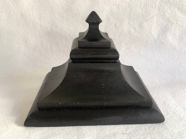 Victorian ebonized wood wall console, circa 1840