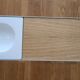 Robin day side table by Habitat in white lacquered metal and Vintage wood
