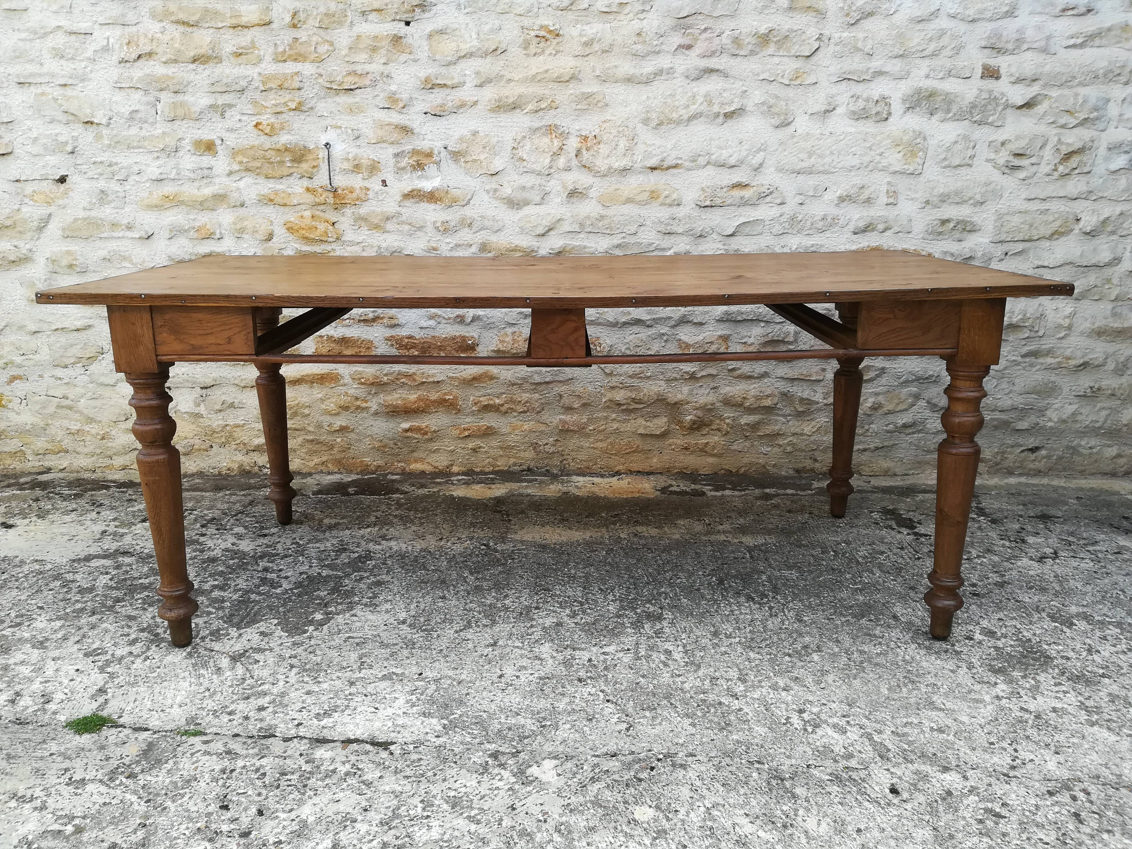 Oak farmhouse table