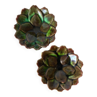 Marcel Guillot slipware bowls from the 1950s.