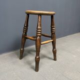 Ancien tabouret de pub anglais antique Windsor