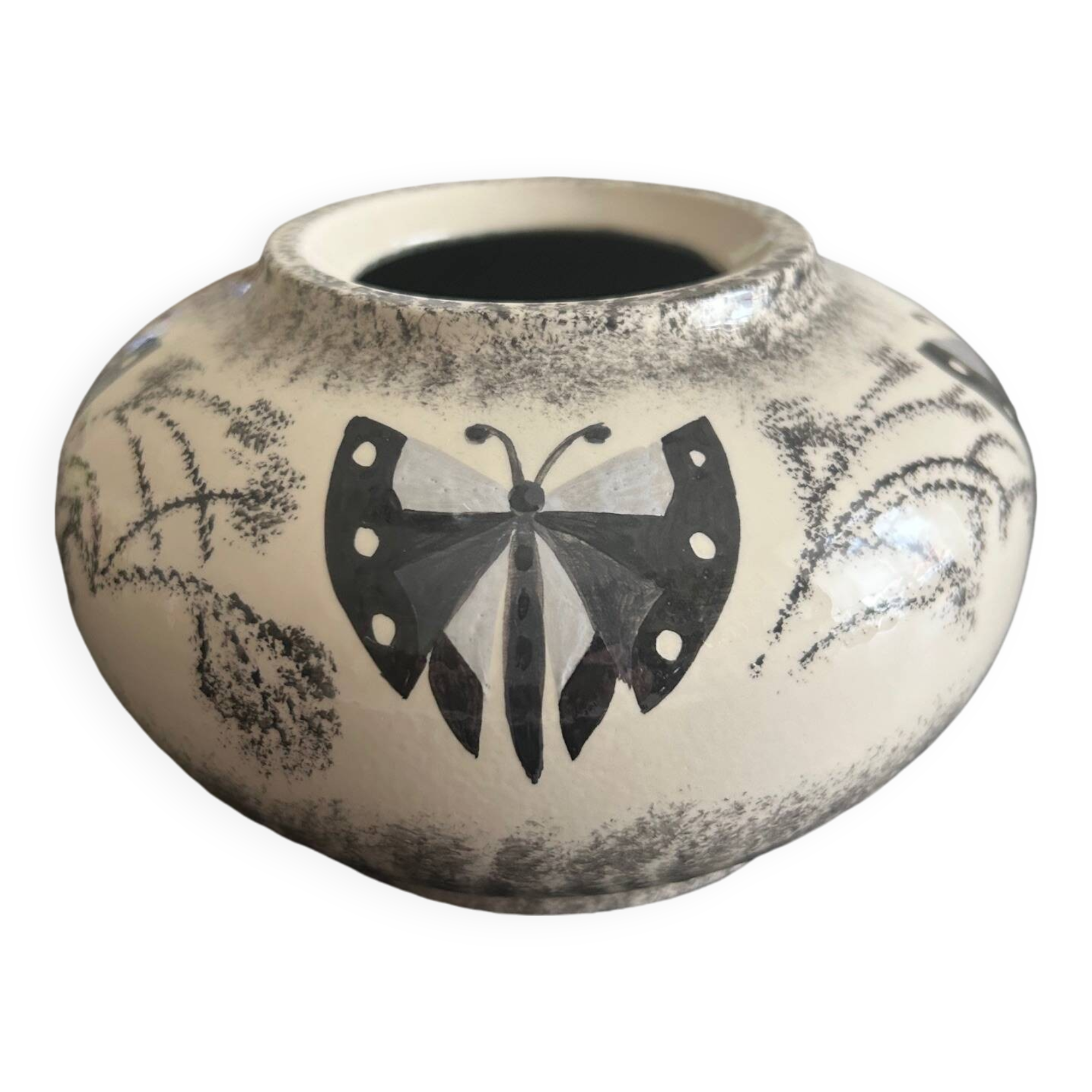 ceramic vase decorated by the artist René Poirot