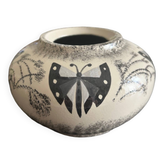 ceramic vase decorated by the artist René Poirot