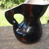 Enamelled terracotta pitcher, France, 1950s