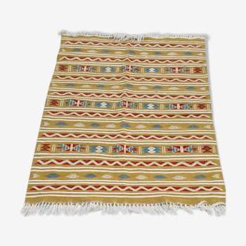 Traditional handmade multicolored Berber rug  140x104cm