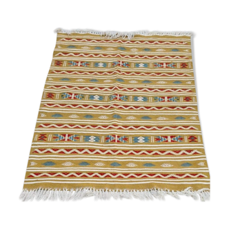 Traditional handmade multicolored Berber rug  140x104cm