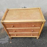 Vintage rattan chest of drawers and canning