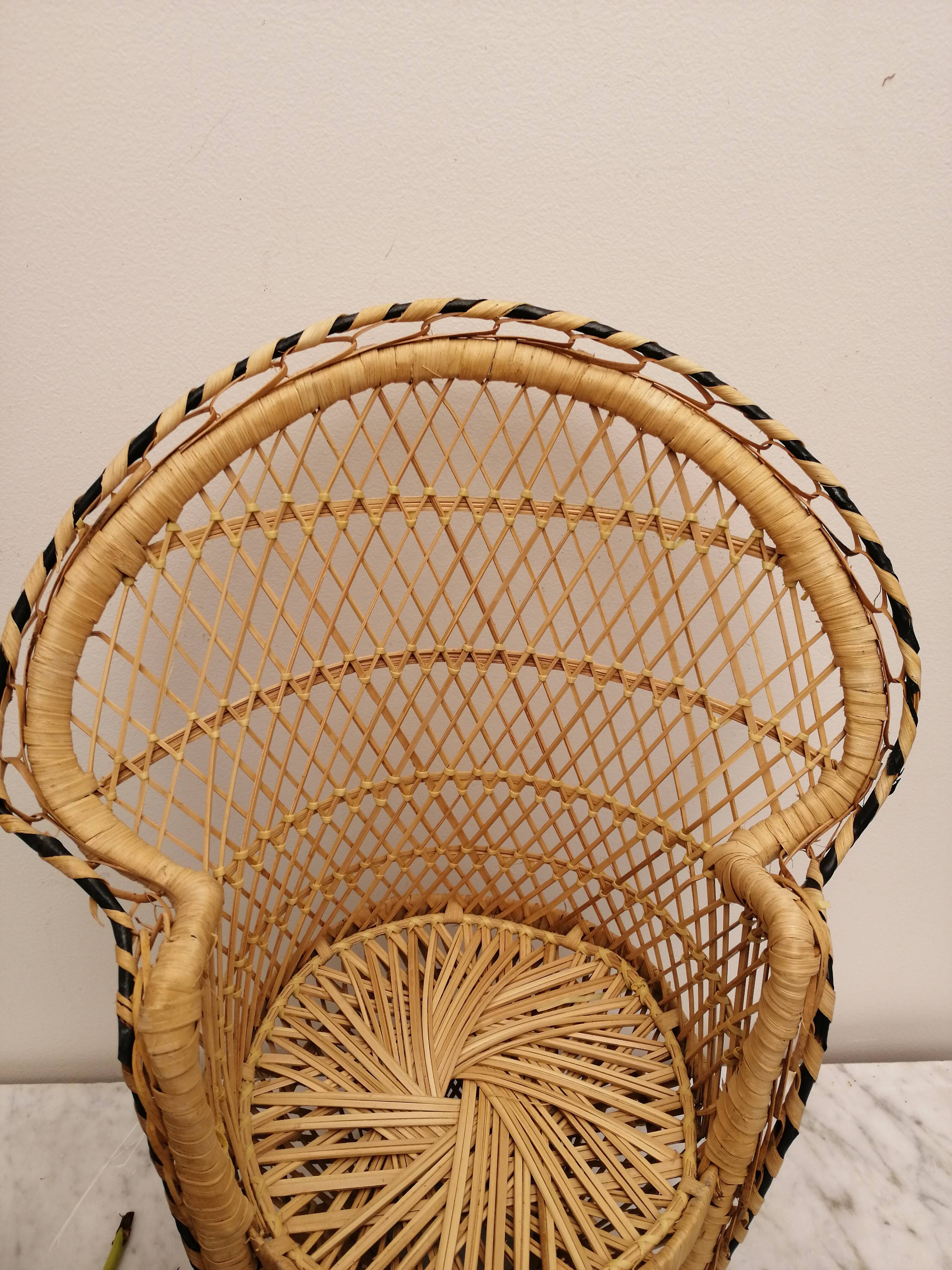 Miniature Emmanuelle rattan chair