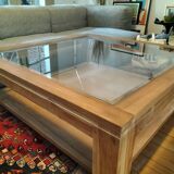 Table basse verre et bois BDBD