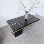 "Rizzo" lacquered and brass coffee-bar table from the 1970s.