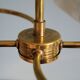 Brass and glass chandelier