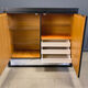 Black brutalist bar cabinet, 1970s