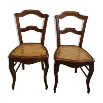 Pair of cane chairs