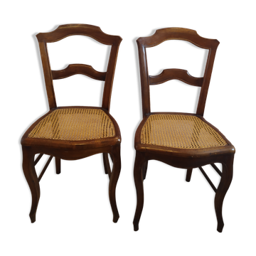 Pair of cane chairs