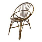 Fauteuil en rotin vintage