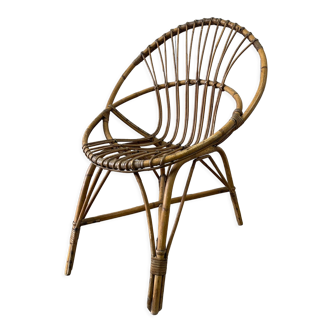 Vintage rattan armchair